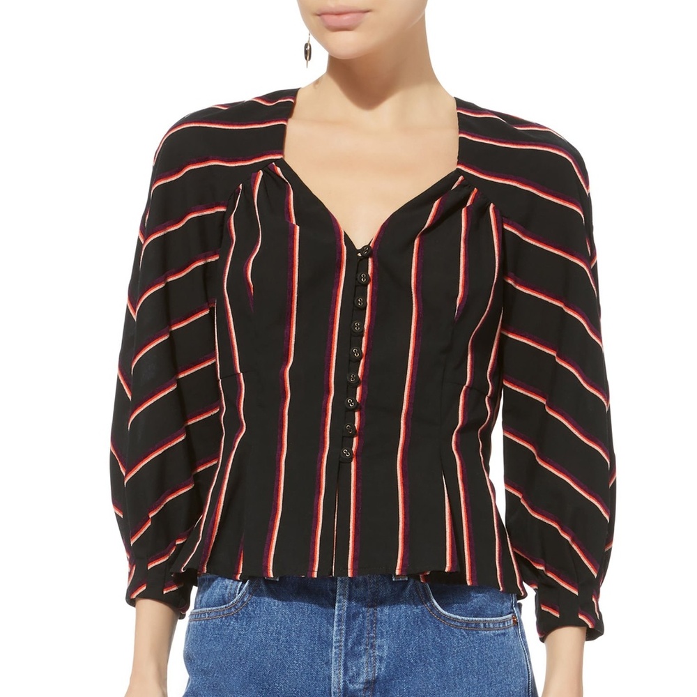 INTERMIX Lexi Striped Top Size 4